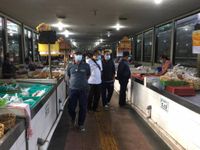 Desa Ubung Kaja Laksanakan Sidak Masker di Pasar Adat Poh Gading Sidak Masker