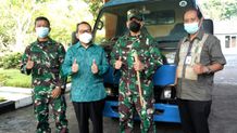 Kanwil BI Provinsi Bali, Hibahkan Satu Mobil Operasional Kepada Korem 163/Wira Satya Hibah