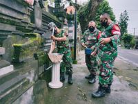Kodim Bangli Fasilitasi Wastafel di Sejumlah Sekolah Wastafel