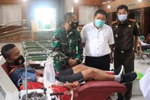 Sambut HUT ke-60, Korem 163/Wira Satya Gelar Donor Plasma Konvalesen Donor Plasma Konvalesen
