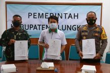 Tingkatkan Ketentraman dan Ketertiban Umum, Pemkab Klungkung Jalin Keja Sama dengan TNI/Polri Kerja Sama