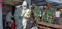 Kodim 1610/Klungkung Bersinergi dengan Pemkab Klungkung Gelar Rapid Test Antigen Gratis Rapid Test Antigen