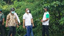 Jaya Negara Resmikan Pengerjaan Normalisasi Tukad Pangrarungan Tinjau