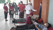 K3S Denpasar Gelar Donor Darah Terapkan Prokes, Serahkan Sembako Tanda Kasih Donor Darah