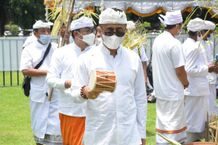 Walikota Jaya Negara dan Wawali Agus Arya Wibawa Hadiri Tawur Agung Kesanga Tawur Agung