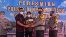 Polsek Denpasar Utara Diresmikan, Jaya Negara Ajak Terus Optimalkan Sinergitas Dukung Pelayanan Kamtibmas Polsek Denpasar Utara