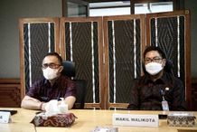 Walikota Jaya Negara dan Wawali Arya Wibawa Pimpin Rakor Infrastruktur Gedung Sekolah Dasar di Kota Denpasar Tahun 2021 Rakor