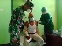 Kodim Tabanan Gelar Vaksinasi Bagi Veteran, Purnawiran dan Warakawuri Vaksin
