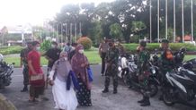 Dandim Badung Tinjau Langsung Pengamanan Sholat Idul Fitri 1442 H Sholat Idul Fitri