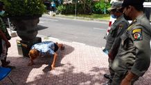 Salah Menggunakan Masker, Tim Yustisi Kota Denpasar Bina 6 Orang Pelanggar Prokes Langgar Prokes