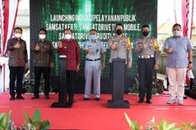 Bupati Giri Prasta Apresiasi Inovasi Pelayanan Publik Polda Bali Samsat Drive Thru
