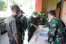Cegah Penyalahgunaan Narkoba, Para Personel Korem Wira Satya Dites Urine Tes Urine