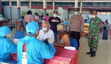 Muspika Kecamatan Marga Atensi Kegiatan Vaksinasi Massal Vaksin Covid-19