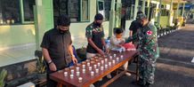 Antisipasi Adanya Penyalahgunaan Narkoba, Puluhan Personel Kodim Klungkung Dites Urine Narkoba