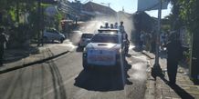 355 Liter Cairan Disinfektan Eco Enzyme Disemprotkan ke Udara, Sambut Hari Bhayangkara ke-75 Eco Enzyme