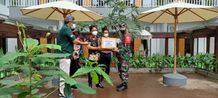 Bupati Giri Prasta Terima Bantuan Obat Covid-19 dari Dandim Badung Obat