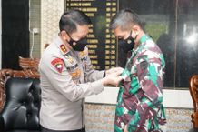 Pin Emas dari Kapolri untuk Danrem 163/Wira Satya Pin Emas