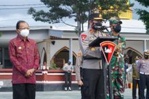 PPKM Darurat Berlaku, Kapolda Bali Pimpin Apel Gelar Pasukan Ops Aman Nusa Agung II Penanganan Covid-19 PPKM