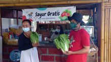 Hebat! Kelompok Tani Sari Pertiwi Peduli Pandemi, Bagikan Sayuran Gratis untuk Masyarakat Sayur Mayur