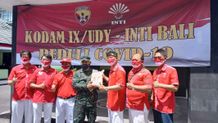 Kodim Badung Kembali Terima Bantuan Ribuan Paket Sembako untuk Didistribusikan ke Masyarakat INTI Bali