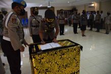 Beberapa Jabatan Strategis di Lingkungan Polres Badung Dimutasi Pakta Integritas