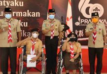 Terima Penghargaan Lencana Dharma Bakti, Dewa Indra Tekankan Pramuka Harus Siap di Segala Kondisi Pramuka Bali