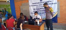Wakapolres Badung Kembali Lakukan Pemantauan Langsung Pelaksanaan Vaksinasi di Sejumlah Gerai Presisi Covid-19