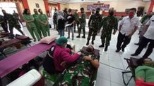 Menyambut HUT TNI ke-76, Kodam Udayana Gelar Bakti Sosial Donor Darah Donor Darah