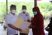 Awasi Kelestarian Hutan Mangrove, Wawali Arya Wibawa Hadiri Upacara Melaspas Pos Pengamanan Hutan Desa Adat Kepaon MAnggrove