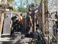 Kodim Karangasem Bersama BRI, Gelar Kegiatan Bedah Rumah Bagi Warga Desa Sebudi Bedah Rumah