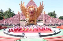 Hampir Rampung, Pemkab Buleleng Gelar Upacara Melaspas di RTH Taman Bung Karno Melaspas