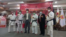 Penganugerahan Sabuk Hitam dan Kehormatan INKAI Kepada Kakanwil Kemenkumham Bali Karate Sabuk Hitam
