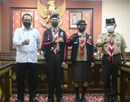 Lepas Kontingen Perkemahan Wirakarya Pramuka ke Jambi, Wagub Cok Ace Harap Para Peserta Kenalkan Potensi Terbaik Bali Pramuka