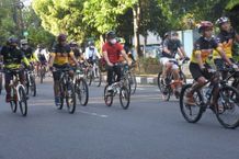 Kelilingi Rute Kota Denpasar, Wali Kota Jaya Negara Bersepeda Bersama SAMAS Sepeda
