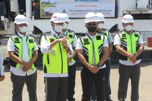 Wali Kota Jaya Negara Dampingi Menhub Budi Karya Sumadi Lakukan Pemancangan dan Pre Bor Perdana Proyek Gedung Terminal Pelabuhan Sanur Pelabuhan Sanur