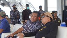 Bupati Tamba Dampingi Wakasal Mulai Pembangunan Maritime Food Estate Jembrana Udang TNI AL