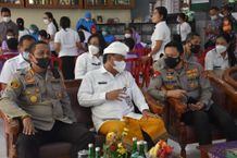 Sekda Alit Wiradana Tinjau Pelaksanaan Vaksinasi Anak Usia 6-11 Tahun Vaksin Covid-19