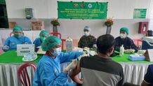 Kodim Badung Kembali Gelar Vaksinasi Massal, 450 Dosis Jadi Sasaran di Wilayah Abiansemal Vaksin