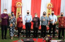 Gubernur Bali Undang Jurnalis dan Agen Pariwisata Australia Jamuan Makan Malam di Jaya Sabha Makan Malam