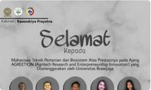 Mahasiswa Prodi TPB FTP Unud Raih 4 Medali dalam event AGREETION FTP Unud