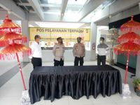 Posko Pelayanan Terpadu Polres Bandara I Gusti Ngurah Rai Siap Layani Pemudik Polres Bandara