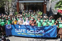 Dukung Pelaksanaan GPDRR ke-7 di ITDC Nusa Dua, Siswa dan Guru SMPN 3 Kutsel Laksanakan Simulasi Gempa Bumi dan Tsunami Simulasi Gempa