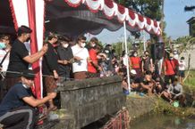 Ajak Warga Lestarikan Sungai, Jaya Negara Buka Lomba Mancing Tukad Rarangan Peguyangan Kaja Peguyangan Kaja.