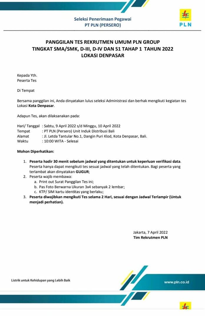 Calon Pegawai PLN