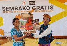 Setelah Sukses Bangun Pura, Pangapti Salurkan Sembako untuk Petani Kurang Mampu dan Pemangku Sembako Gratis