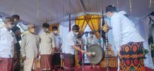 Meriahkan Hardiknas, Wali Kota Jaya Negara Buka Lomba Magender Wayang Magender Wayang