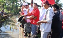 Dukung Kreativitas Sekaa Teruna, Bupati Tabanan Hadiri Lomba Mancing Mancing