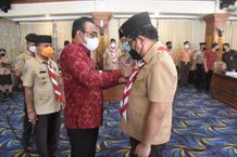 Wawali Agus Arya Wibawa Dilantik Jadi Ketua Kwartir Cabang Gerakan Pramuka Denpasar Pramuka