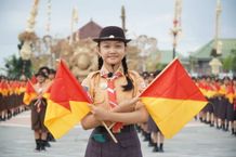 Sang Ayu Gita Bangga Pimpin Parade Semaphore Dalam Rangkaian HUT ke-818 Bangli