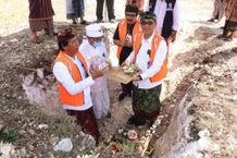 Rektor Unud Lakukan Peletakan Batu Pertama Pembangunan Gedung Dekanat Fakultas Kelautan dan Perikanan Unud
